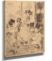 The Cafe Of The New Athens by Jean Louis Forain