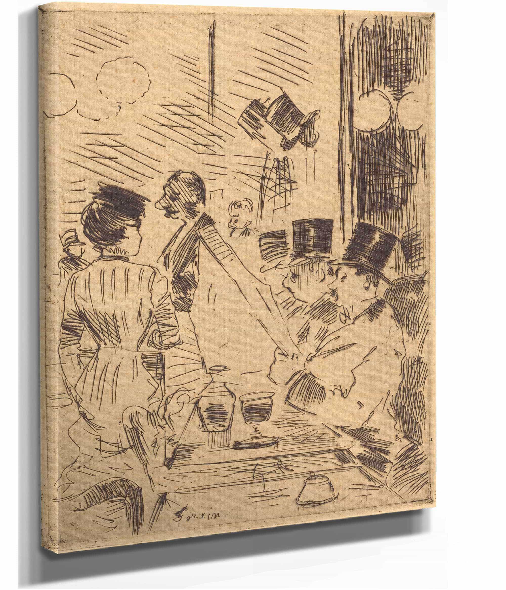 The Cafe Of The New Athens by Jean Louis Forain