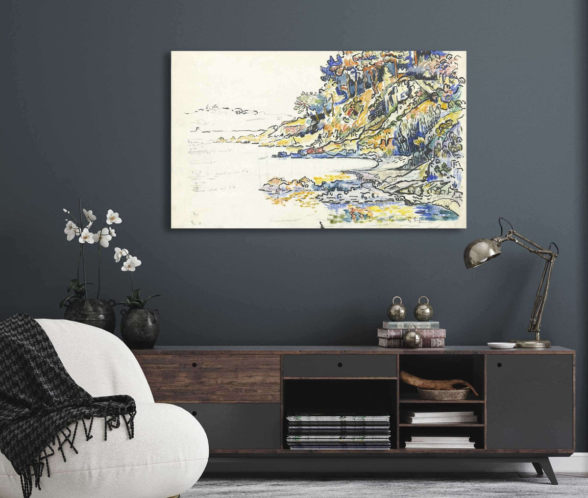 The Calanque At Saint Tropez by Paul Signac