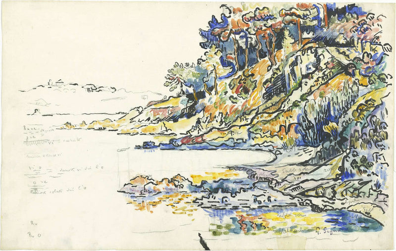 The Calanque At Saint Tropez by Paul Signac