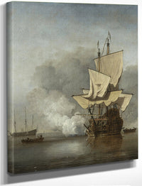 The Cannon Shot By Willem Van De Velde Ii