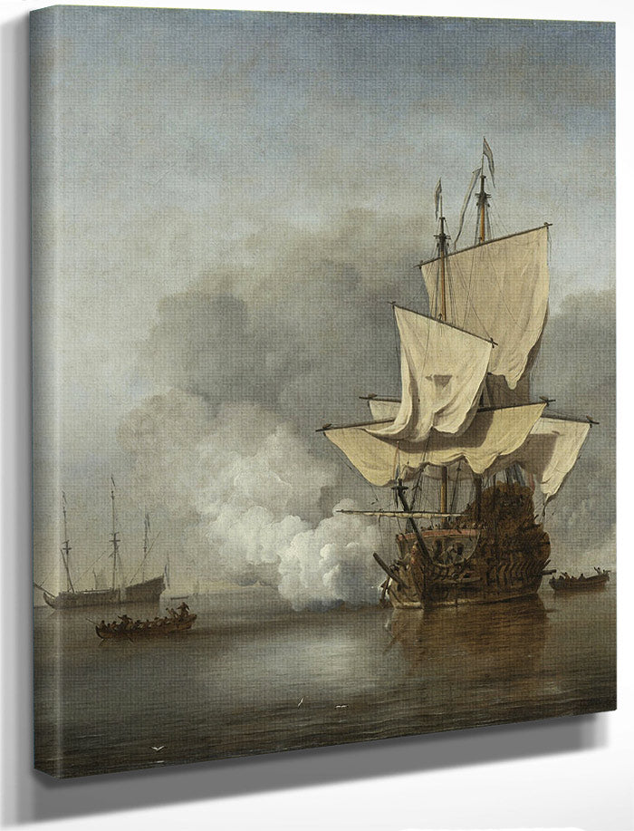 The Cannon Shot By Willem Van De Velde Ii