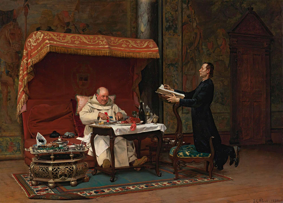 The Canons Dinner by Jehan Georges Vibert