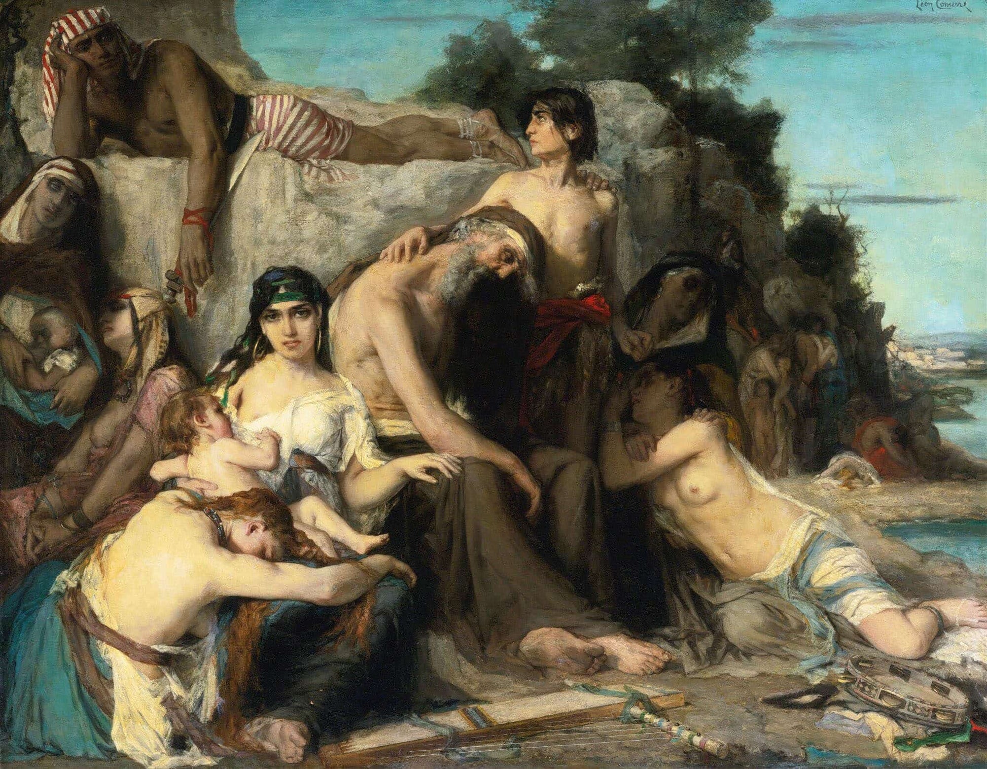 The Captivity Of The Jews In Babylon by Leon Francois Comerre
