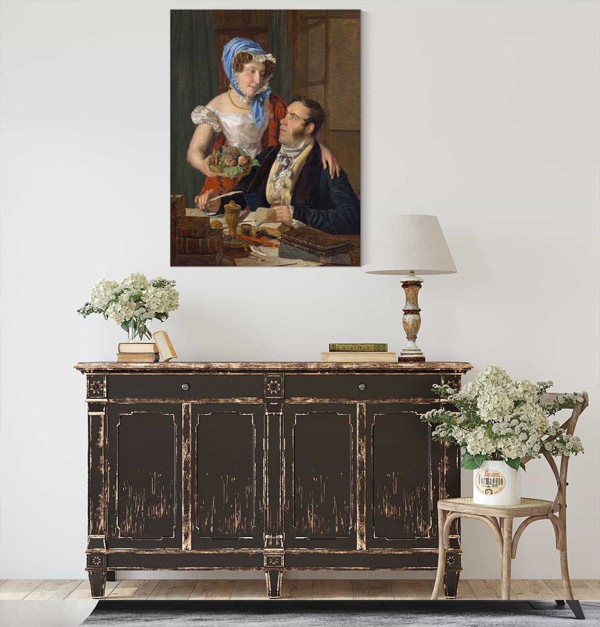 The Cartographer Professor Josef Juttner And His Wife by Ferdinand Georg Waldmuller