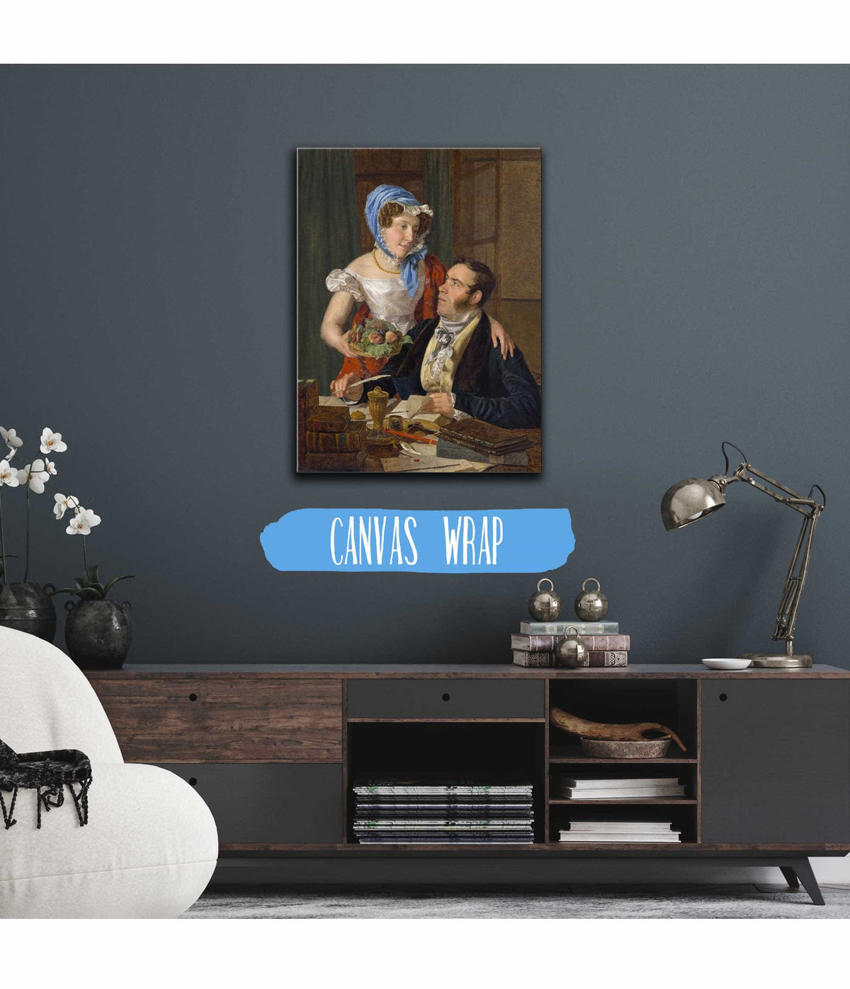 The Cartographer Professor Josef Juttner And His Wife by Ferdinand Georg Waldmuller