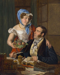 The Cartographer Professor Josef Juttner And His Wife by Ferdinand Georg Waldmuller