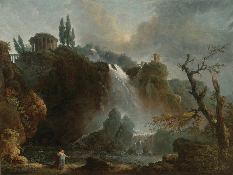 The Cascades At Tivoli by Hubert Robert