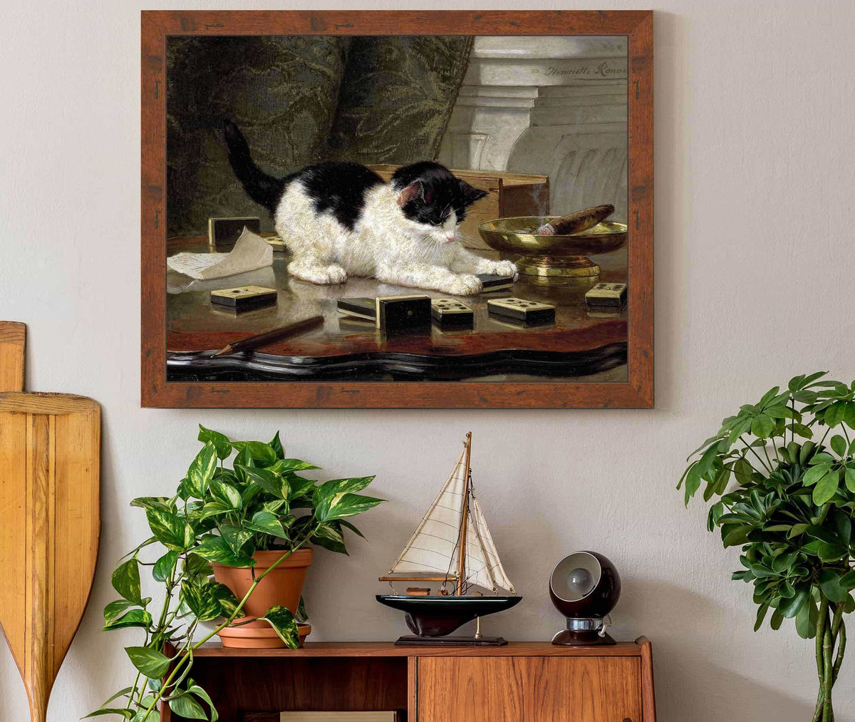 The Cat At Play C by Henriette Ronner Knip