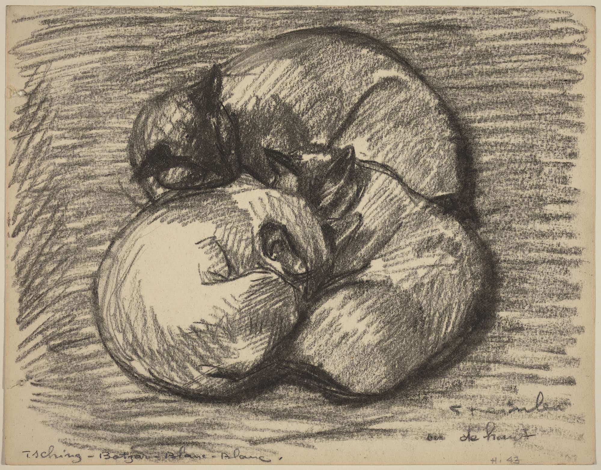 The Cats Tsching Batzar And Blanc Blanc by Theophile Alexandre Steinlen