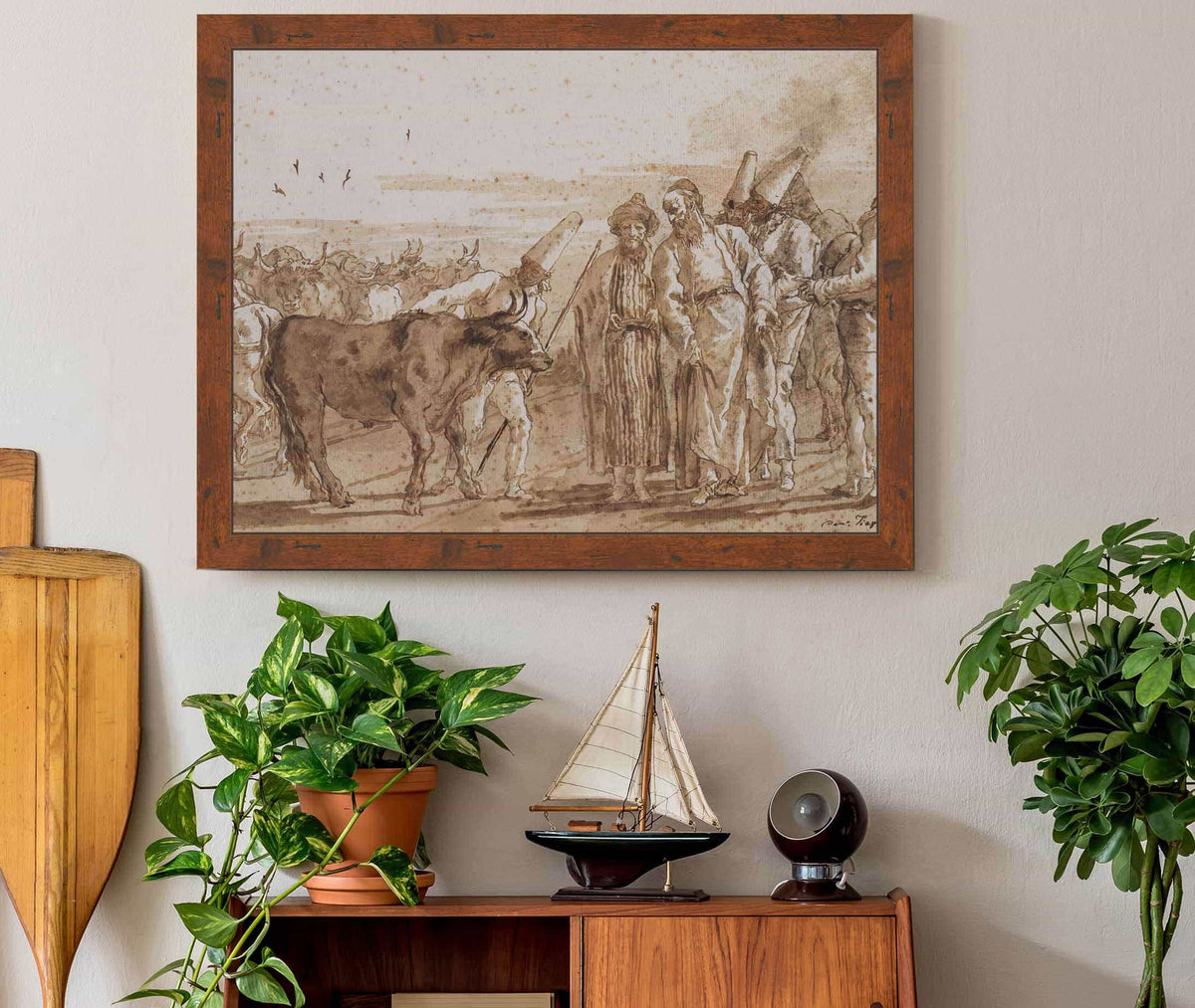 The Cattle Vendor S by Giovanni Domenico Tiepolo