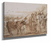 The Cattle Vendor S by Giovanni Domenico Tiepolo