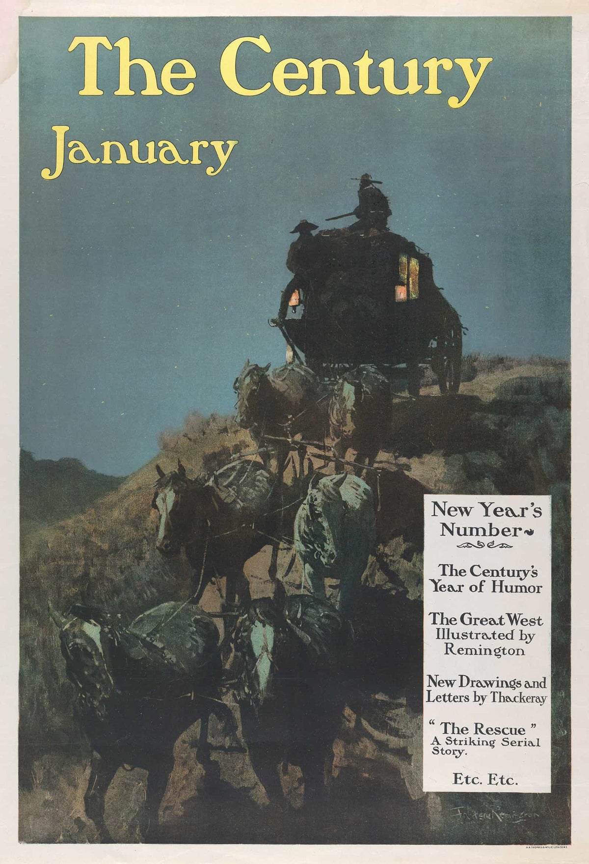 The Century New Years Number January by Frederic Remington