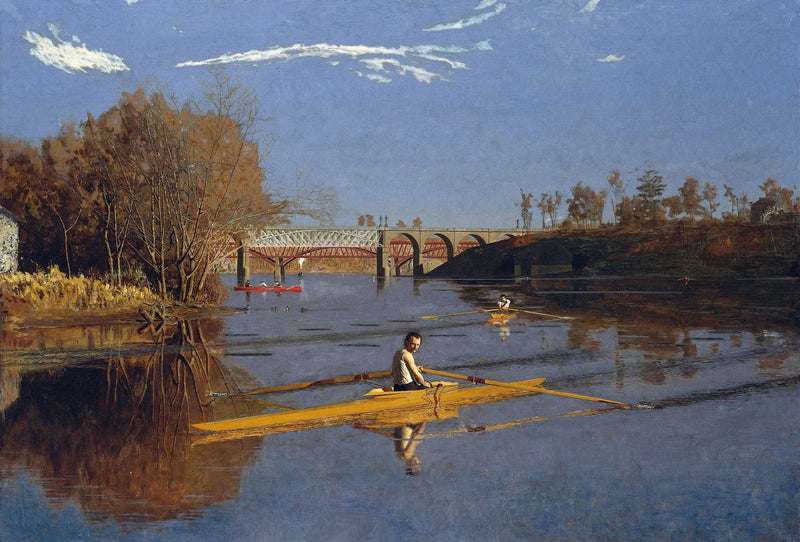 The Champion Single Sculls Max Schmitt In A Single Scull by Thomas Eakins