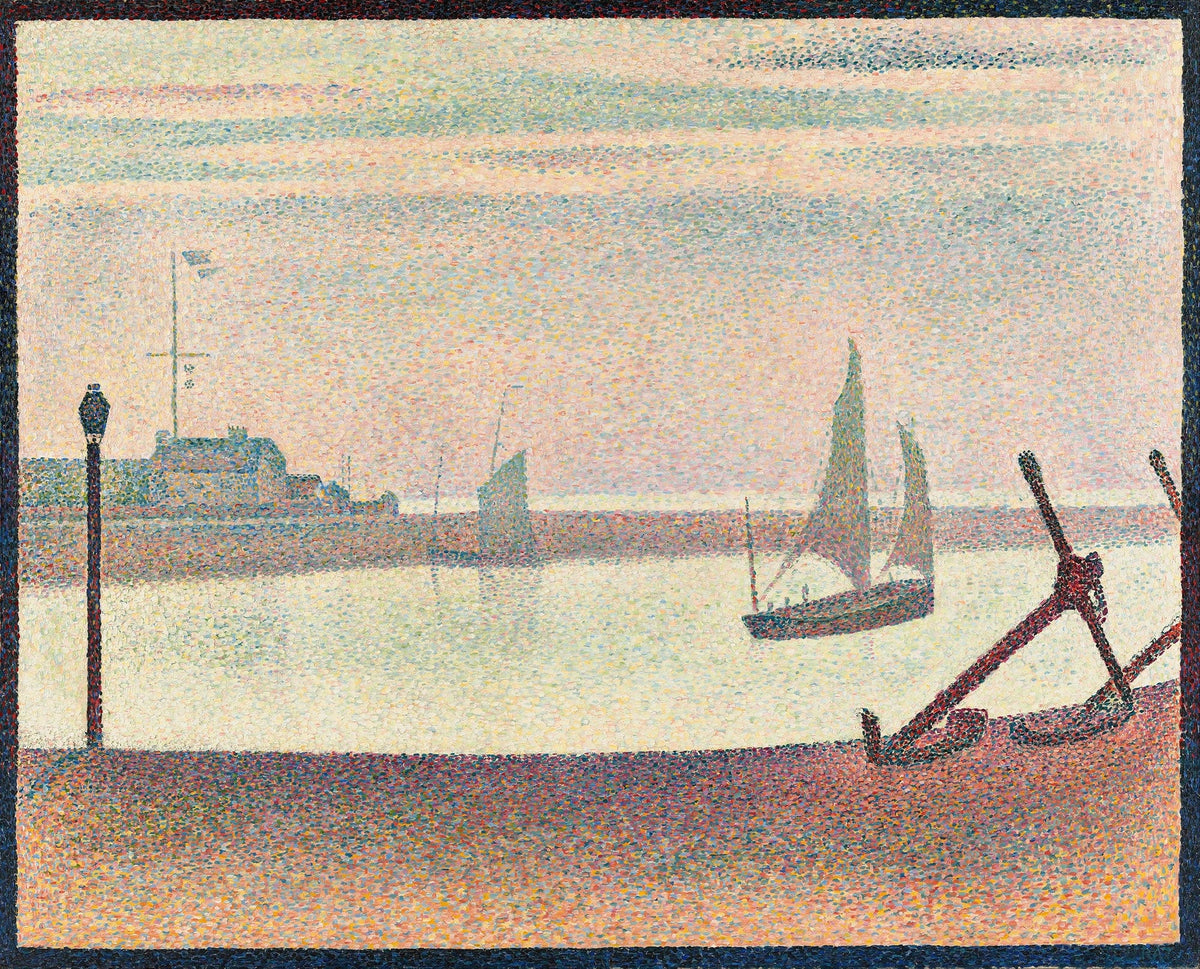 The Channel At Gravelines Evening by Georges Seurat