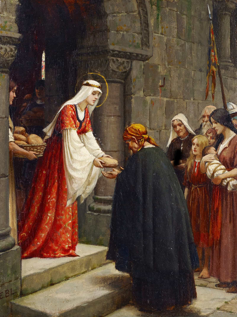 The Charity Of Saint Elizabeth Of Hungary by Edmund Blair Leighton