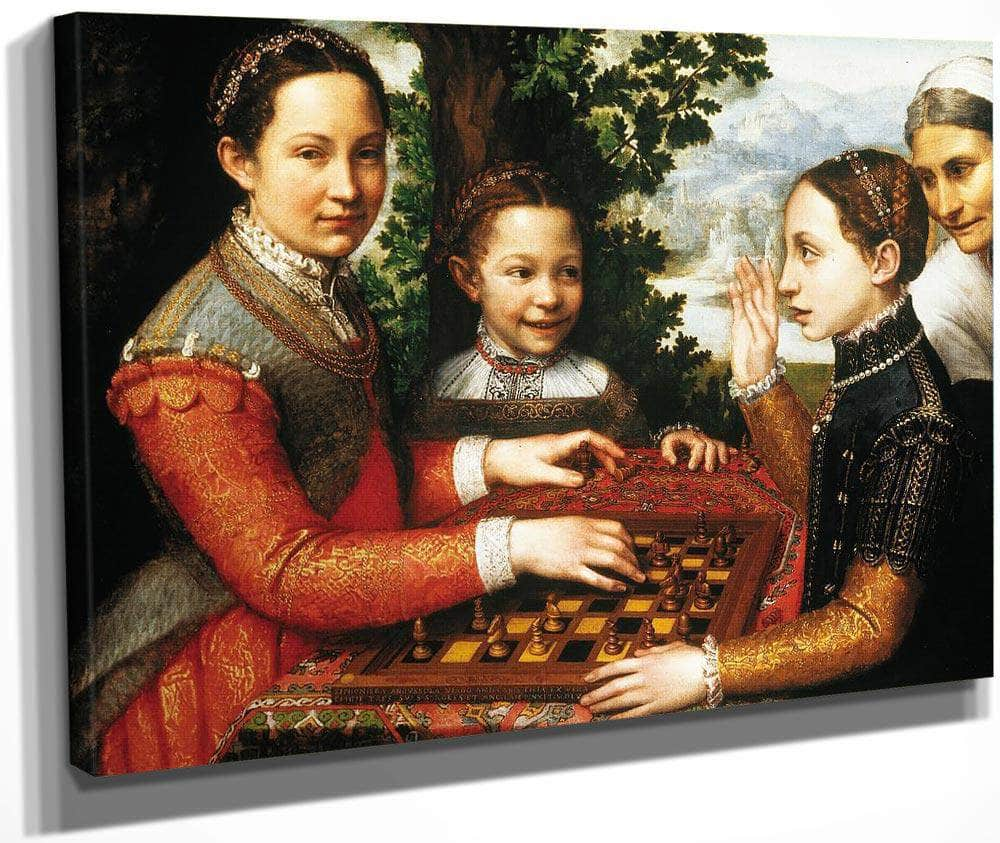 The Chess Game 1555 By Sofonisba Angu Print, Canvas Art, Framed Print. –  Truly Art