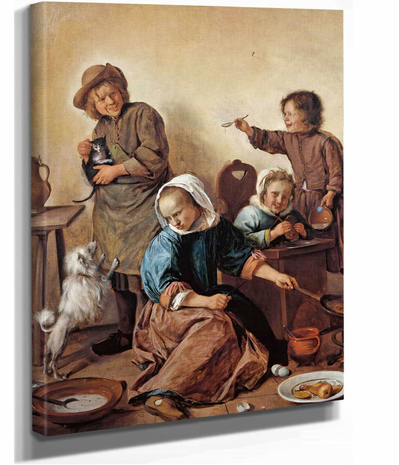 The Childrens Meal C by Jan Steen