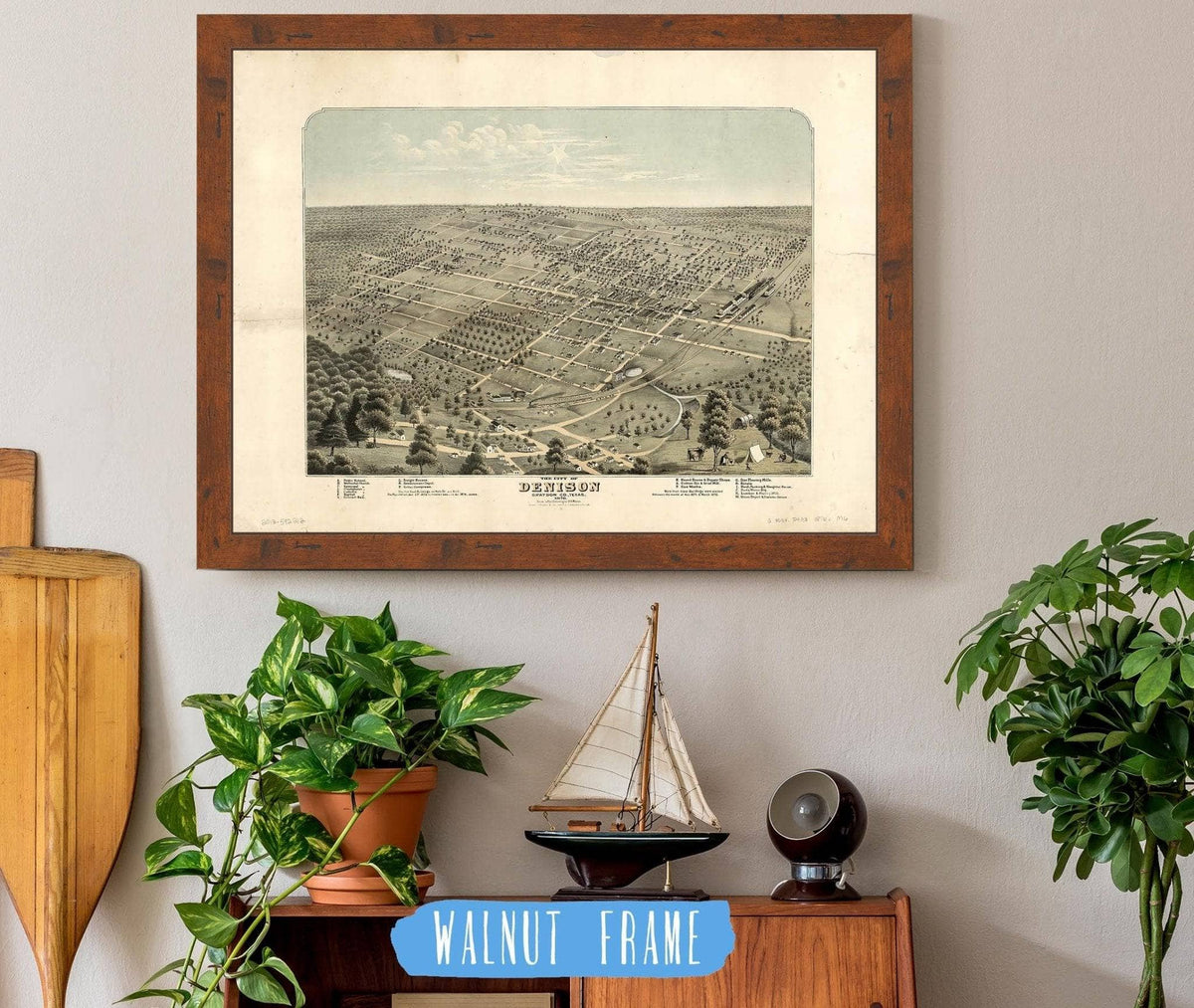 The City Of Denison Grayson Co Texas 1876 State of Texas