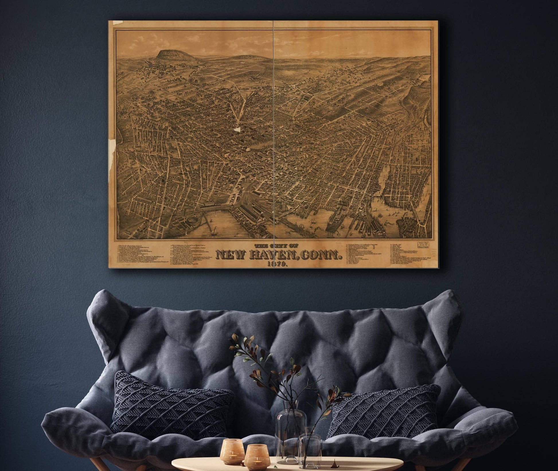 The City Of New Haven Conn 1879 State of Connecticut