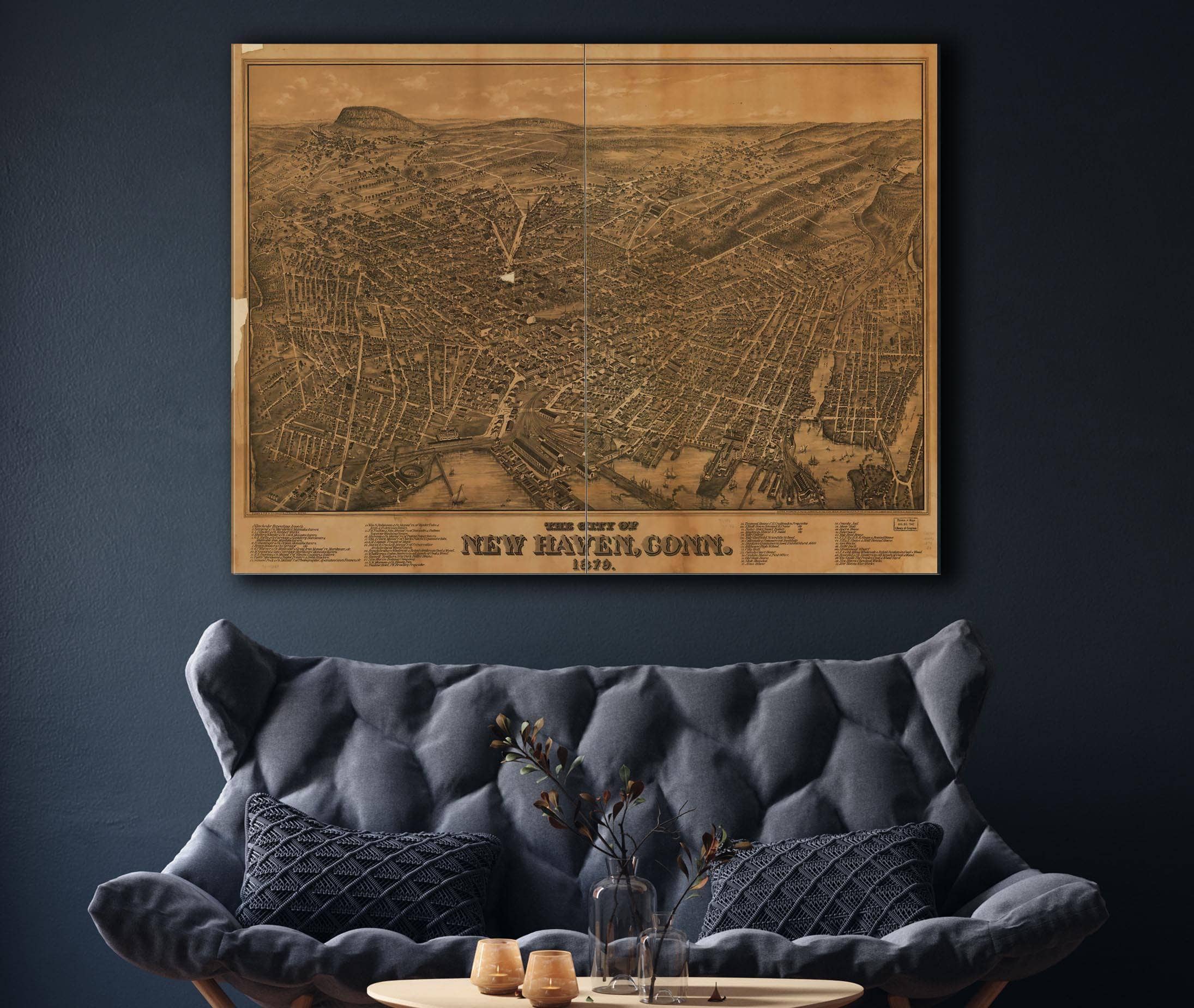 The City Of New Haven Conn 1879 State of Connecticut
