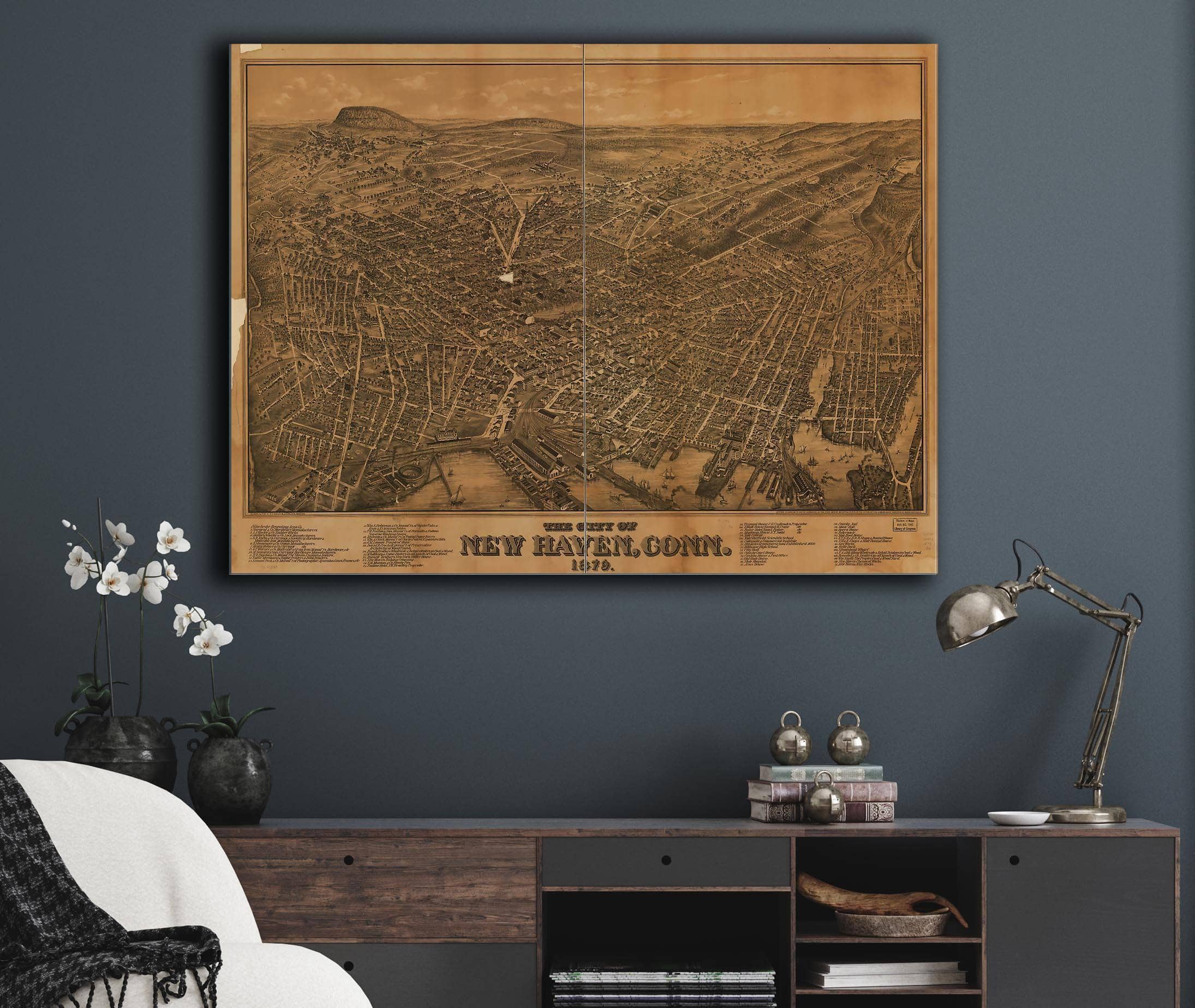 The City Of New Haven Conn 1879 State of Connecticut