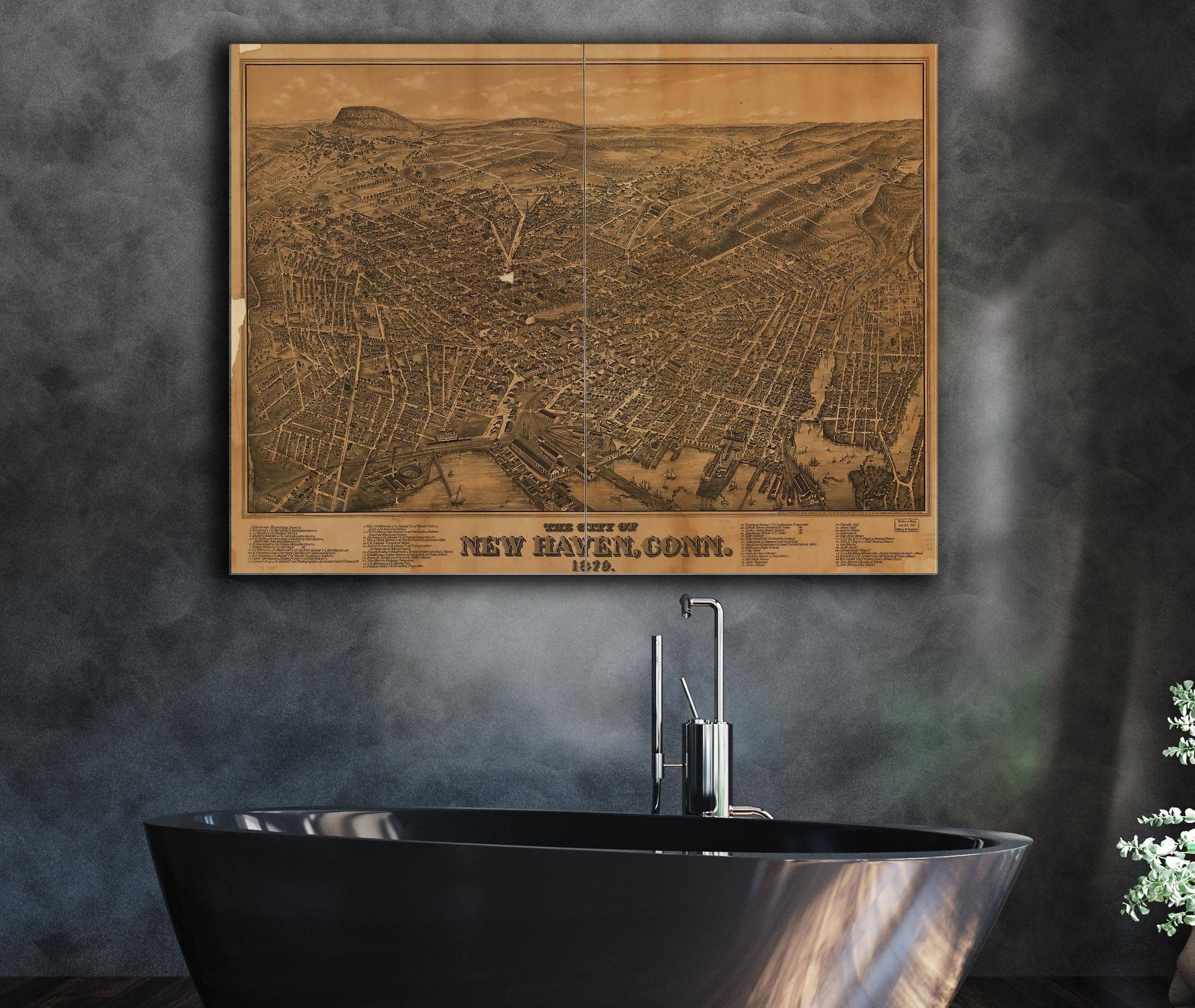 The City Of New Haven Conn 1879 State of Connecticut