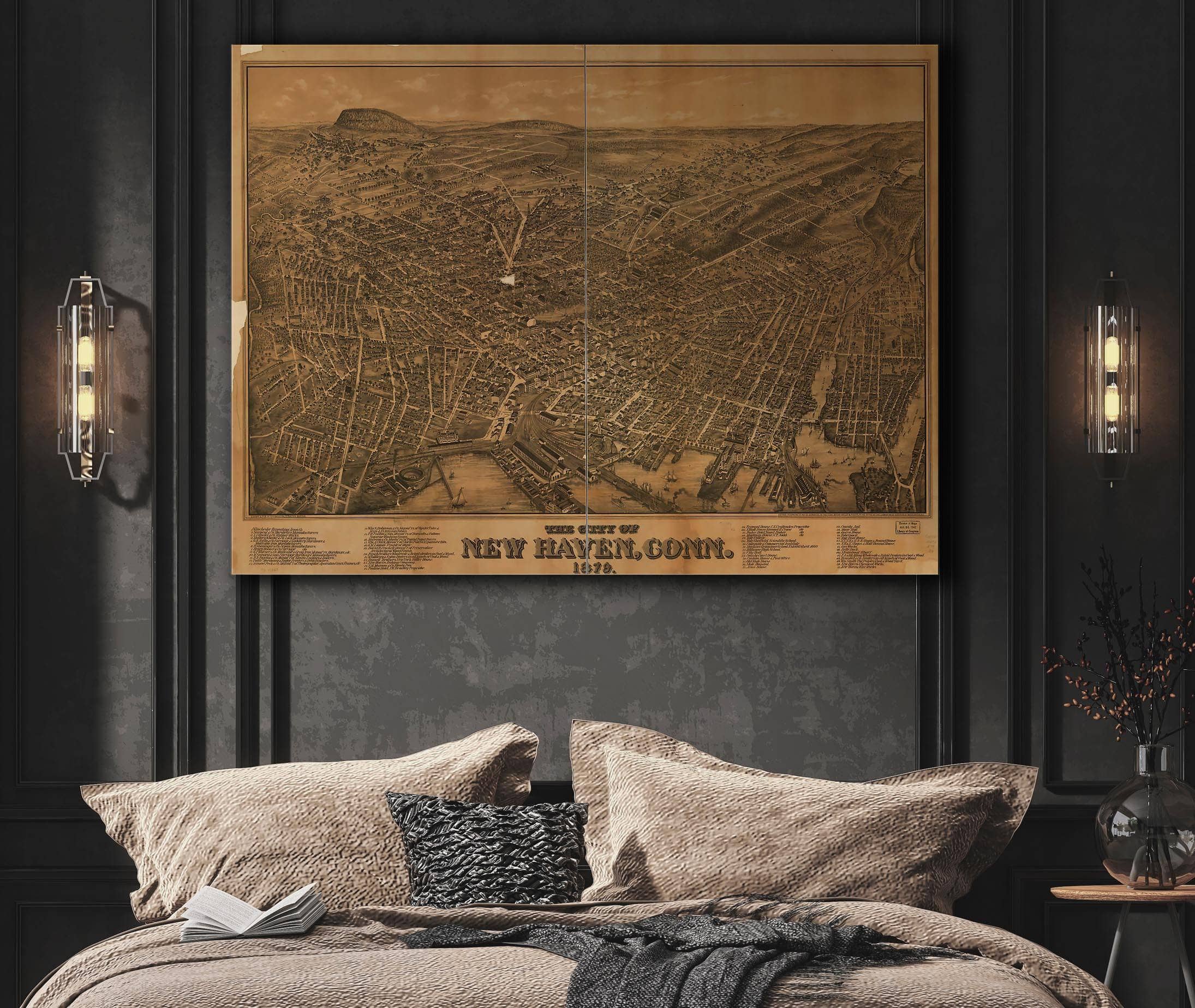 The City Of New Haven Conn 1879 State of Connecticut