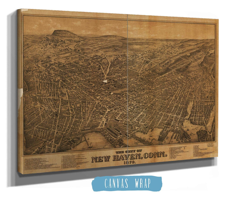 The City Of New Haven Conn 1879 State of Connecticut