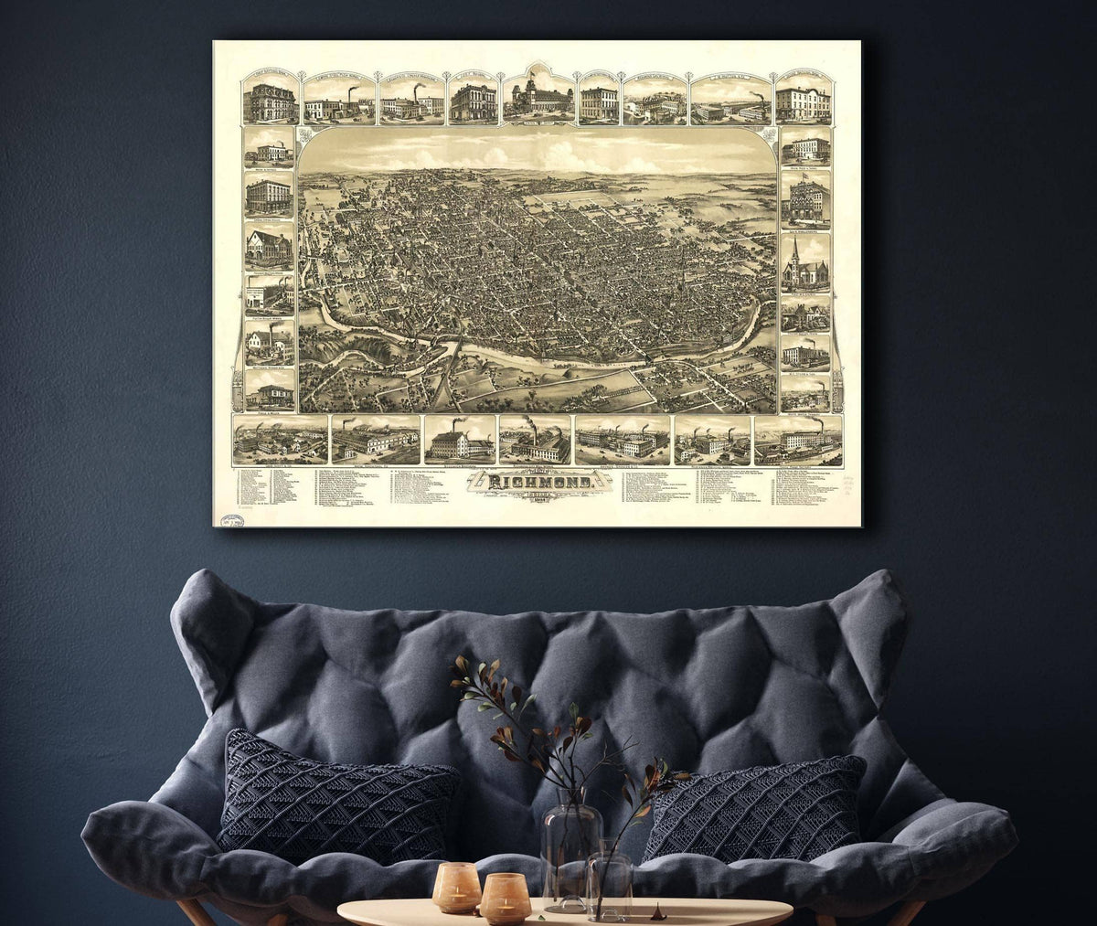 The City Of Richmond Indiana 1884 State of Indiana