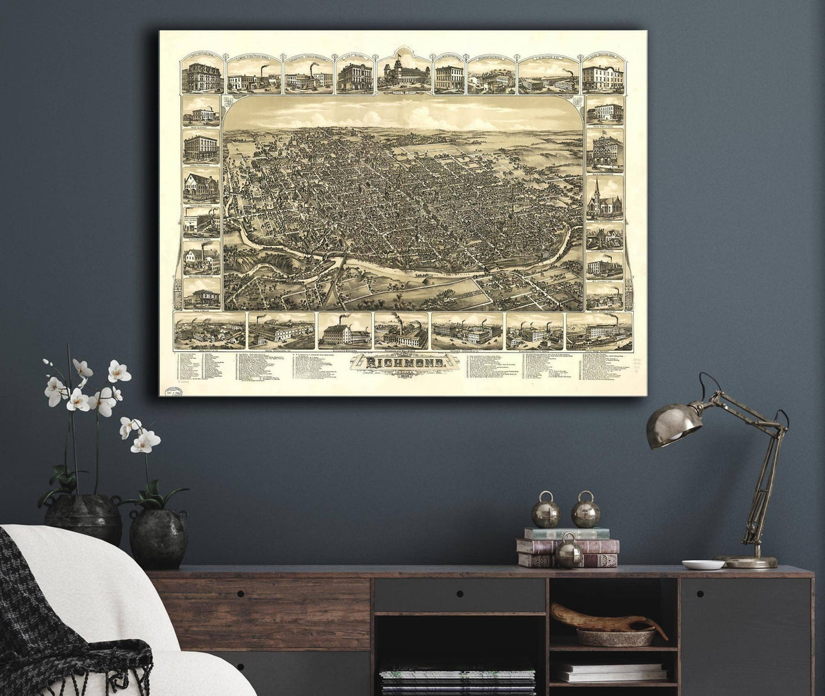 The City Of Richmond Indiana 1884 State of Indiana