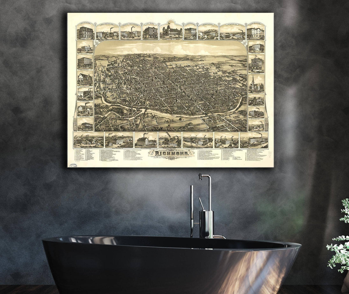 The City Of Richmond Indiana 1884 State of Indiana