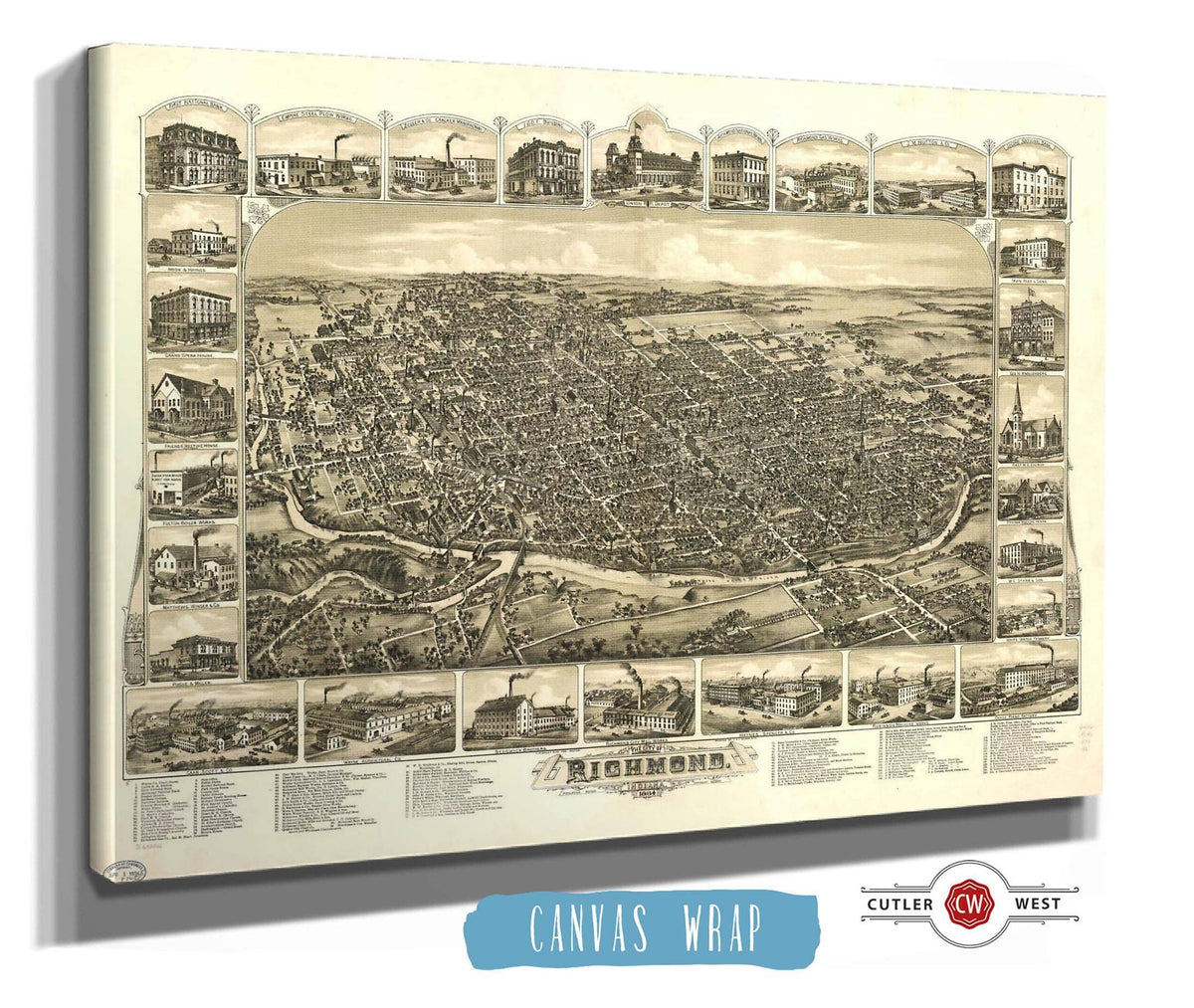 The City Of Richmond Indiana 1884 State of Indiana