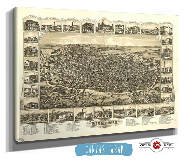 The City Of Richmond Indiana 1884 State of Indiana