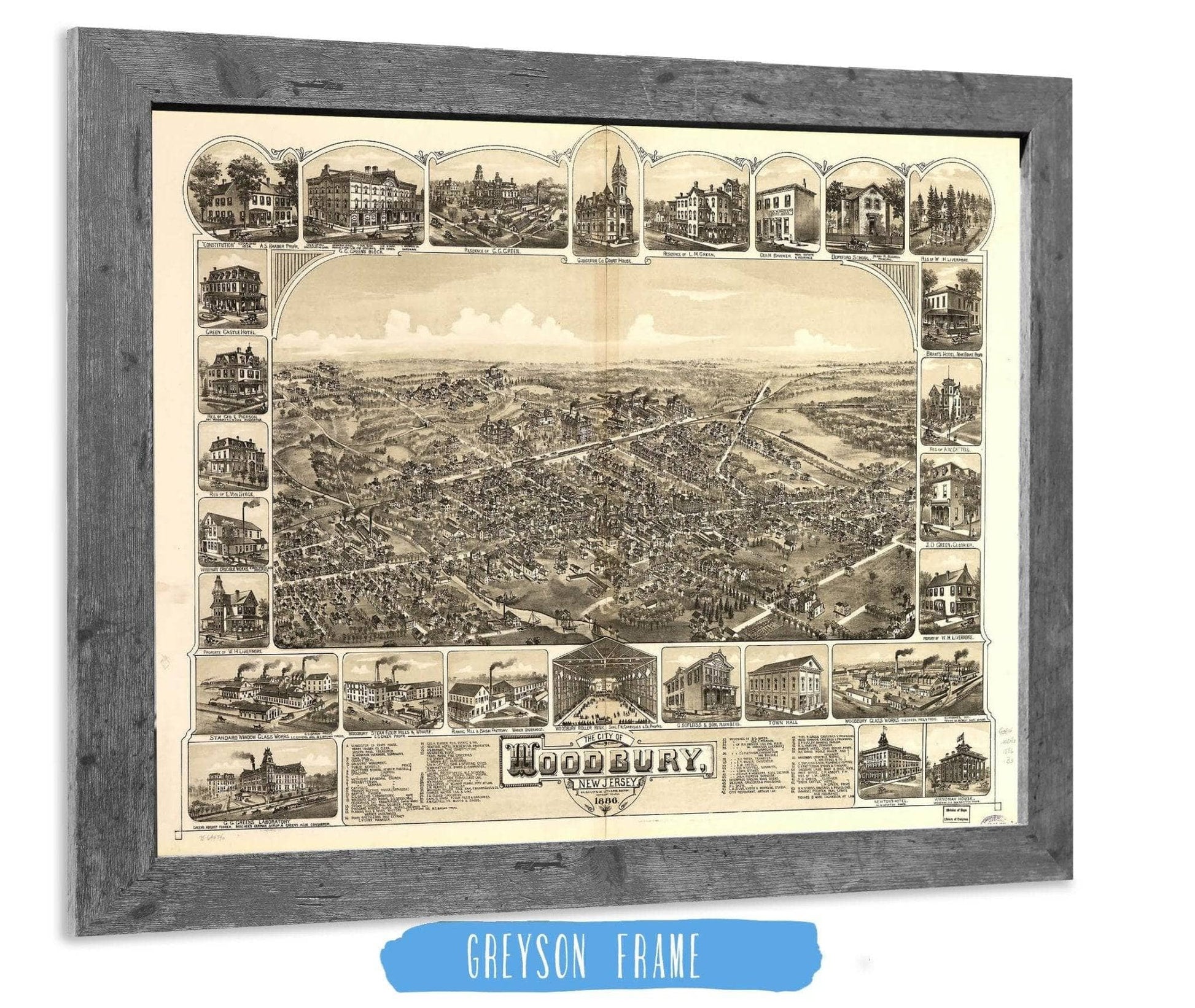 The City Of Woodbury New Jersey 1886 State of New Jersey