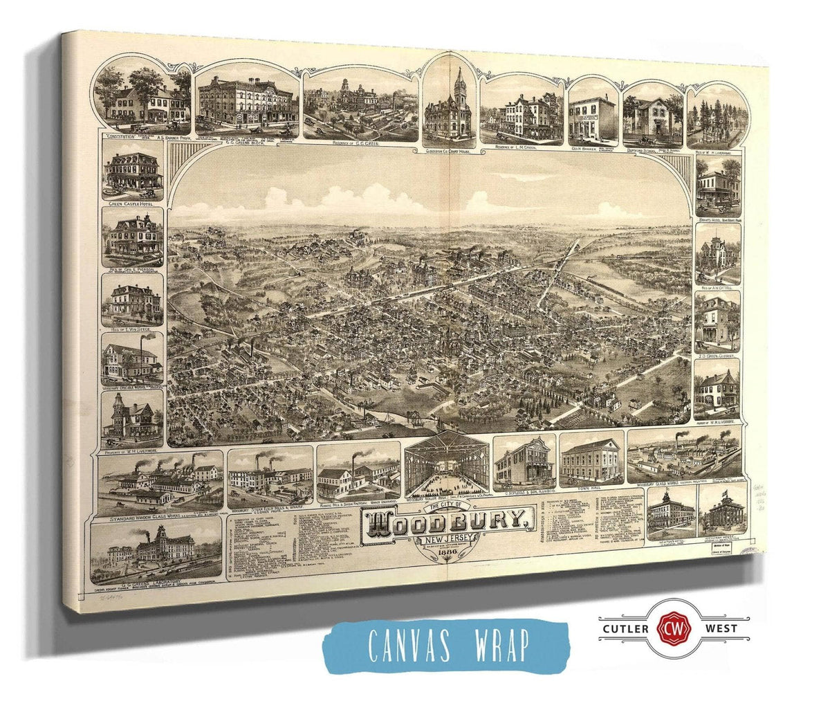 The City Of Woodbury New Jersey 1886 State of New Jersey