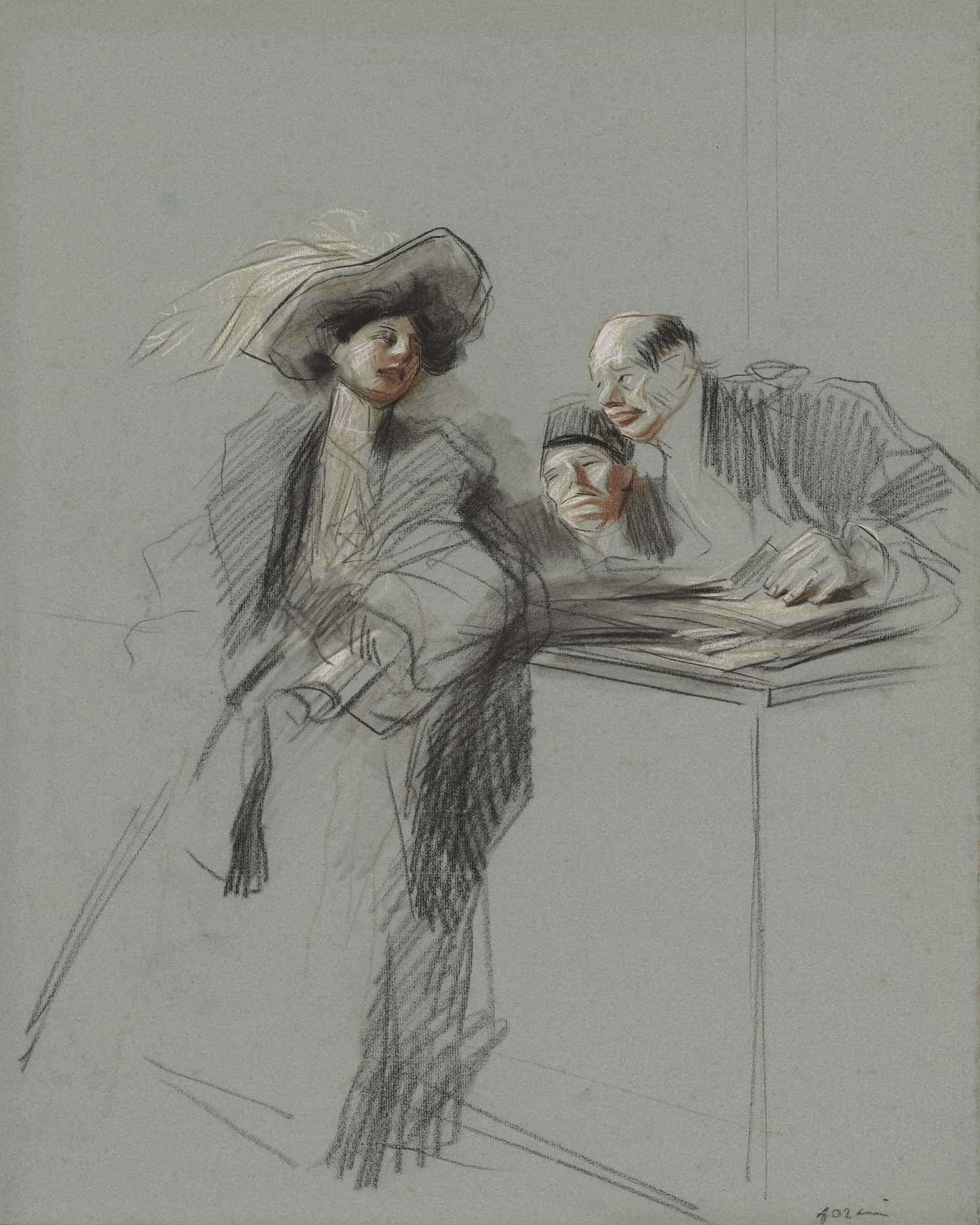 The Client Fourth Quarter S Or First Third S by Jean Louis Forain