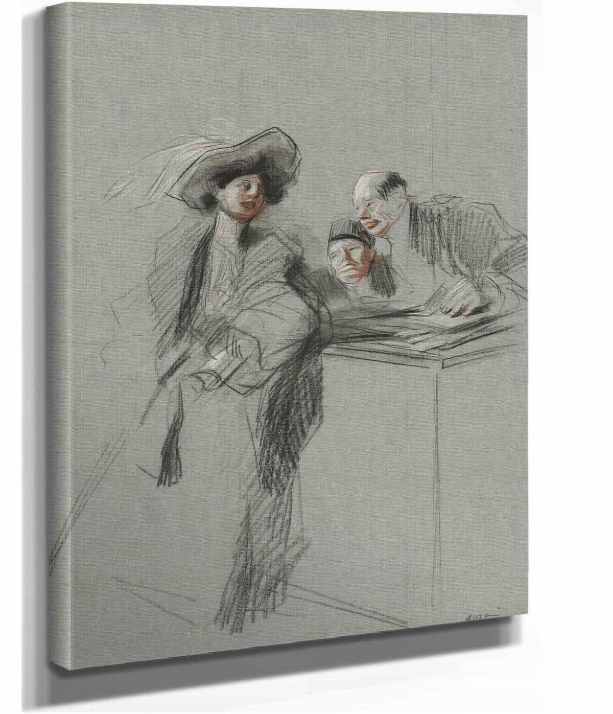 The Client Fourth Quarter S Or First Third S by Jean Louis Forain