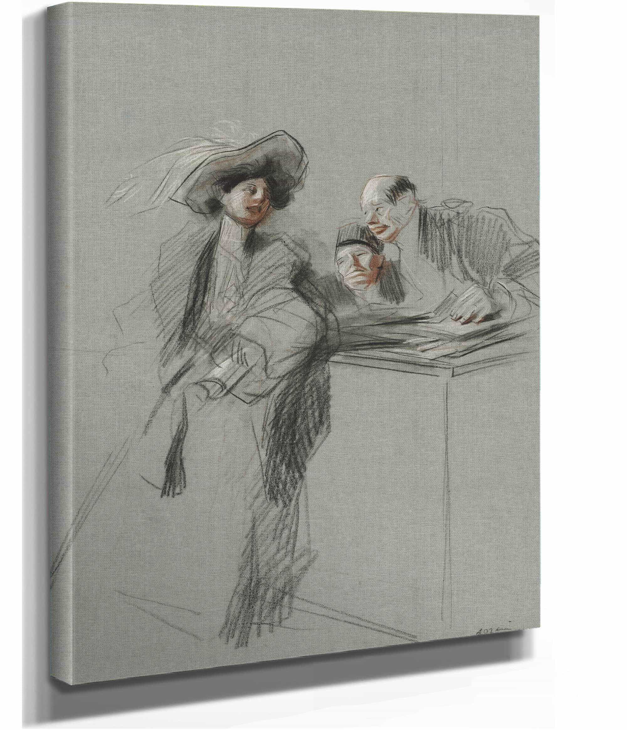 The Client Fourth Quarter S Or First Third S by Jean Louis Forain