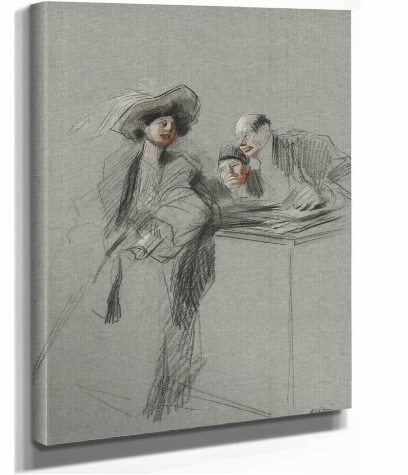 The Client Fourth Quarter S Or First Third S by Jean Louis Forain