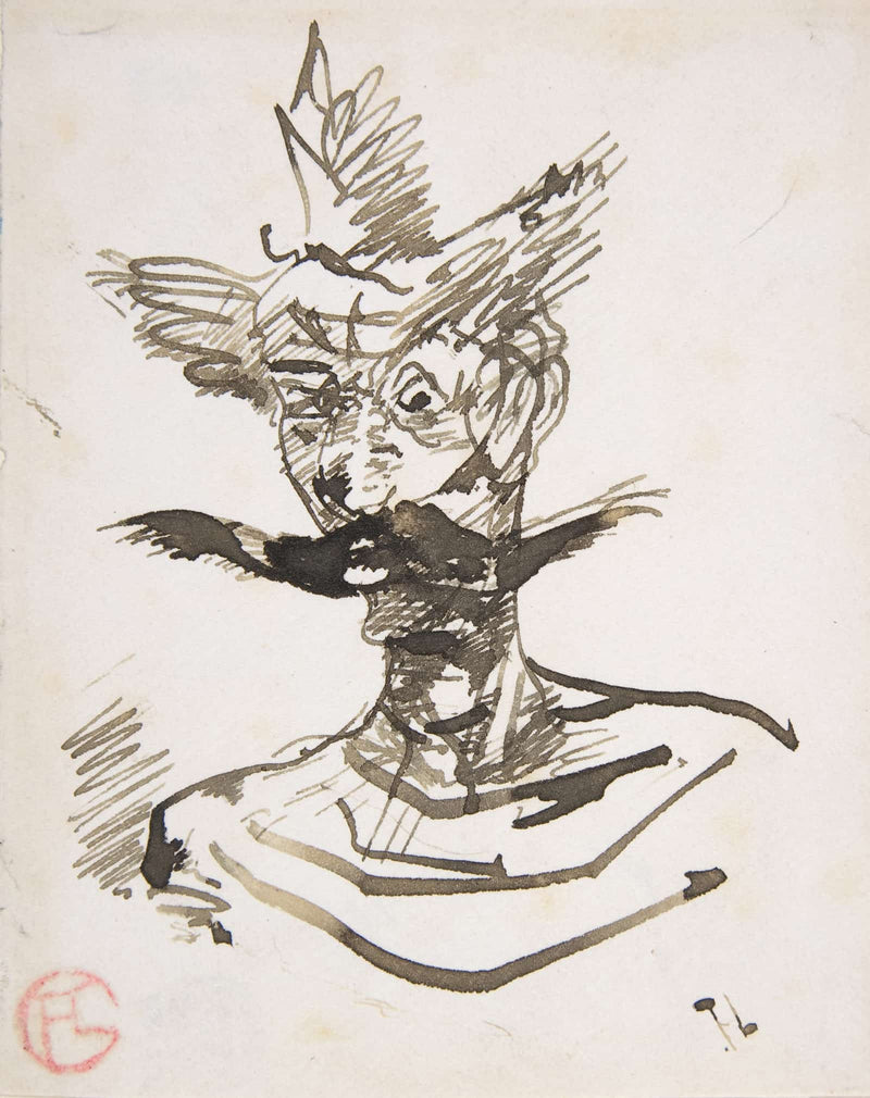 The Clown M Joret by Henri De Toulouse Lautrec