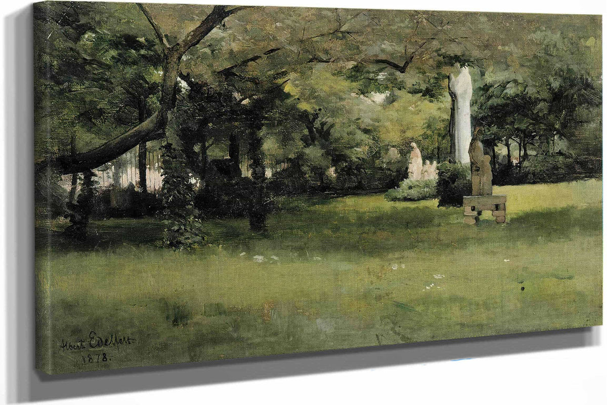 The Cluny Museum Garden In Paris By Albert Edelfelt