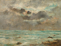 The Coast At Trouville by Eugene Boudin