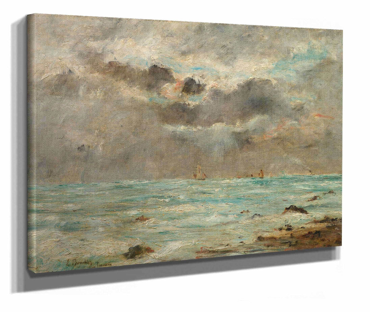 The Coast At Trouville by Eugene Boudin