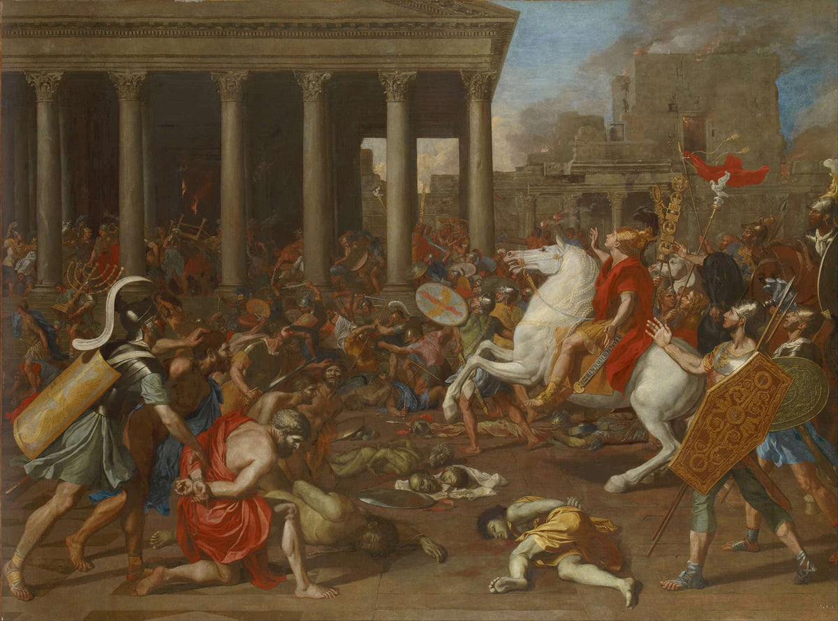 The Conquest Of Jerusalem By Emperor Titus by Nicolas Poussin