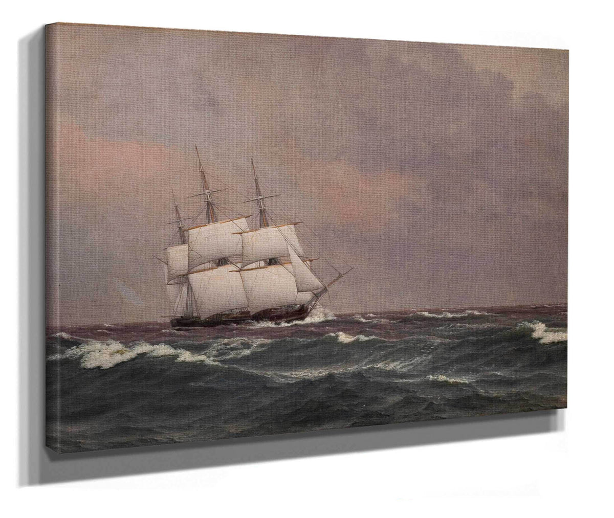The Corvette Najaden In Rough Seas by Christoffer Wilhelm Eckersberg