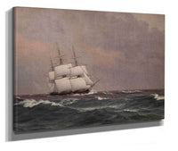 The Corvette Najaden In Rough Seas by Christoffer Wilhelm Eckersberg