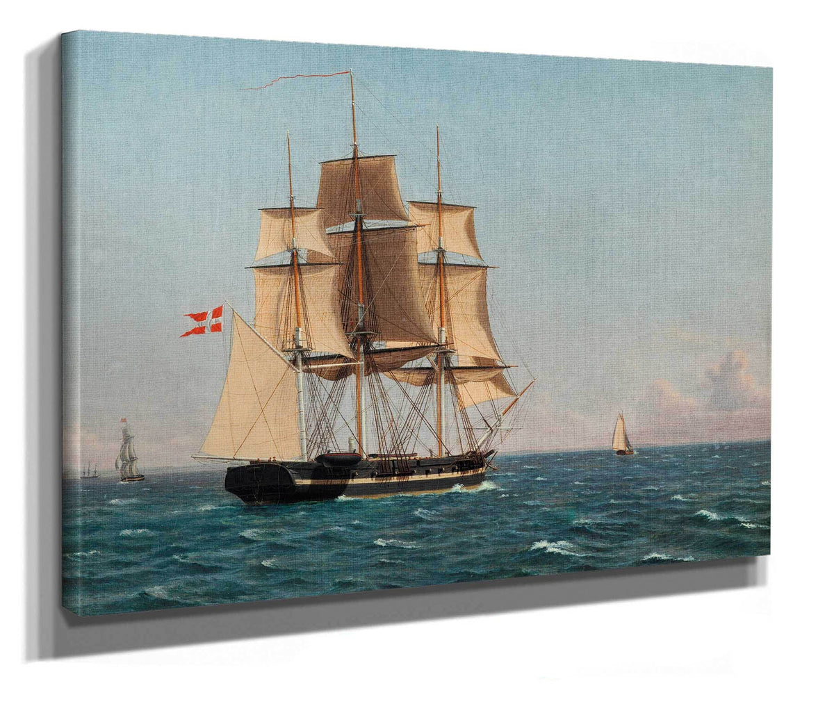 The Corvette Najaden Under Sail by Christoffer Wilhelm Eckersberg