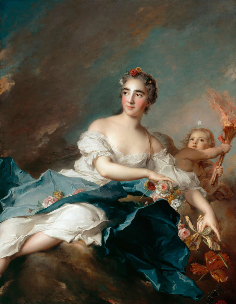 The Countess De Brac As Aurora by Jean Marc Nattier