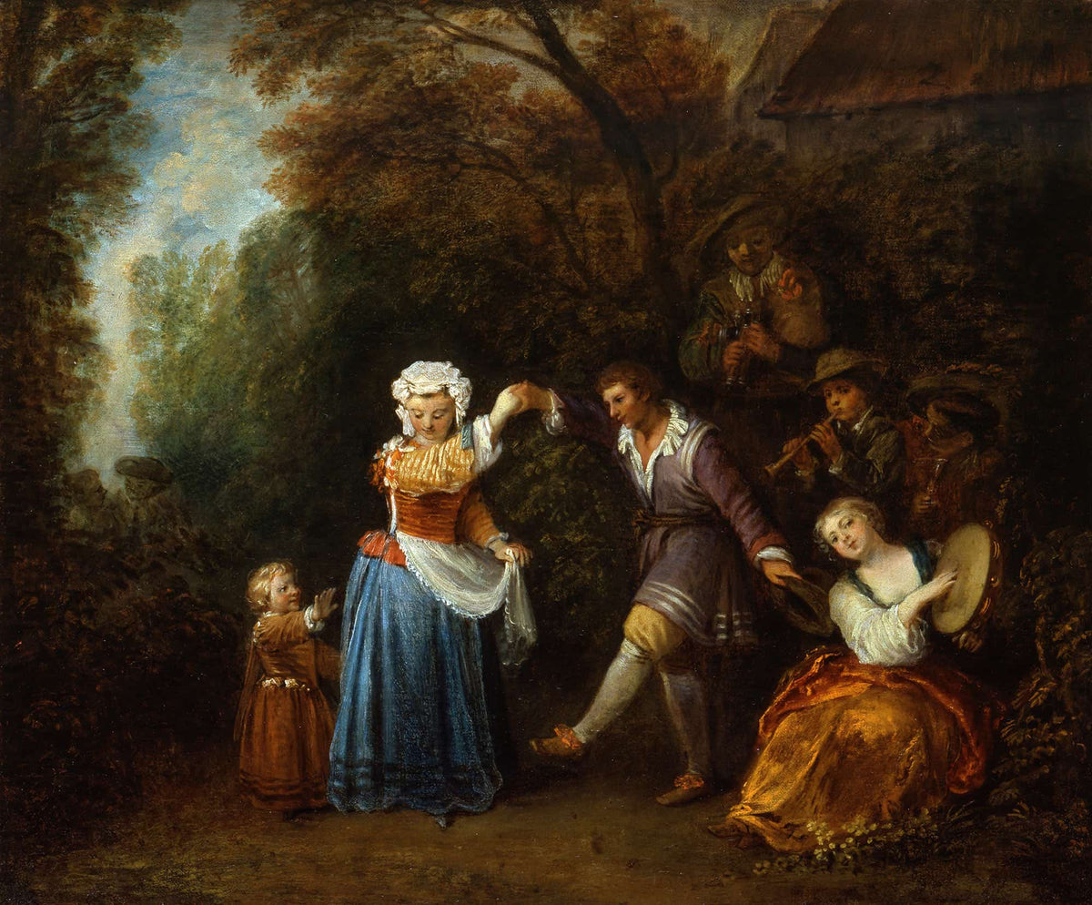 The Country Dance by Jean Antoine Watteau
